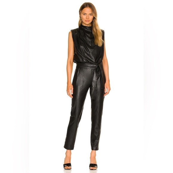 Amanda Uprichard Fabienne Jumpsuit in Black Size XS NWOT